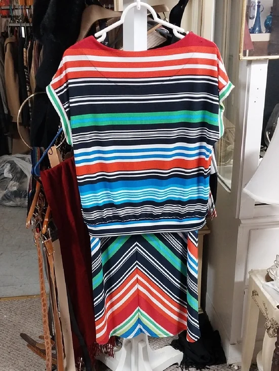 Ruby Rd. In Living Color Multicolor Striped Skirt Set - Picture 3 of 6